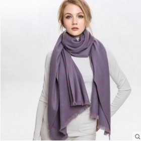 Pure Cashmere Scarves Purple Women Fashional Winter Scarf